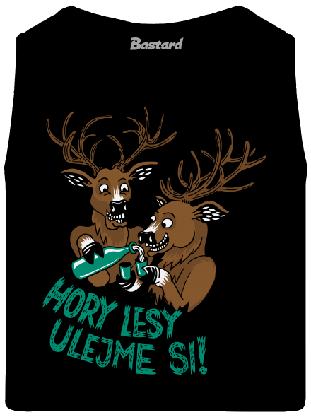 Hory lesy ulejme si pánske tielko Black