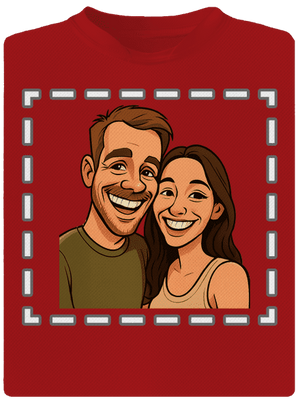 Karikatúra z vlastnej fotky pánske športové tričko Red Mal