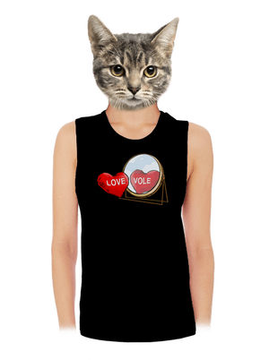 Love vole dámske tielko voľné Black