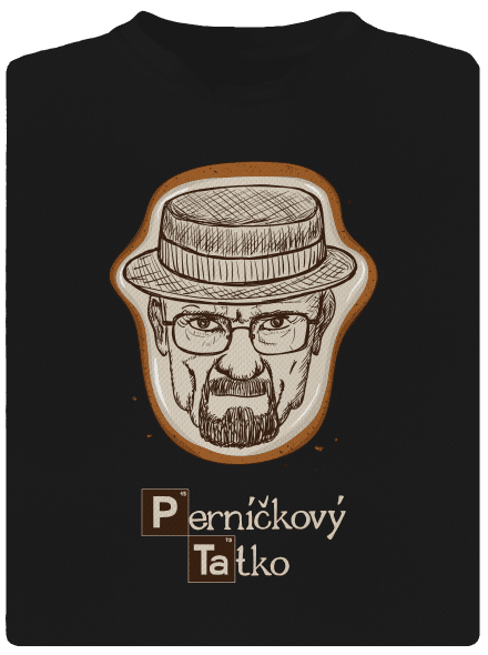 Perníčkový tatko a Perníček pánske športové tričko Black