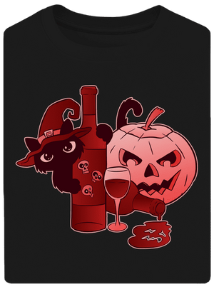 Hello, víno unisex tričko oversized Black