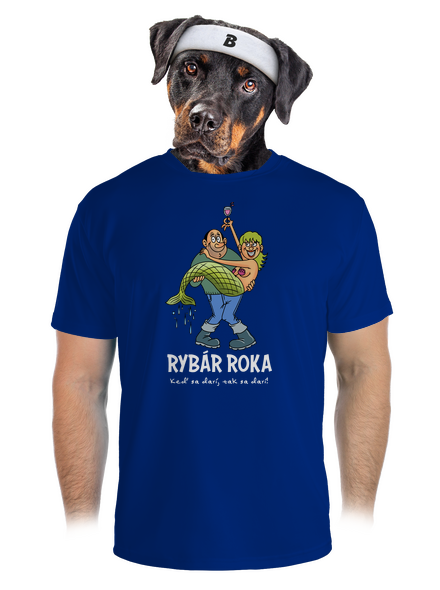 Rybár roka pánske športové tričko Royal Blue Mal
