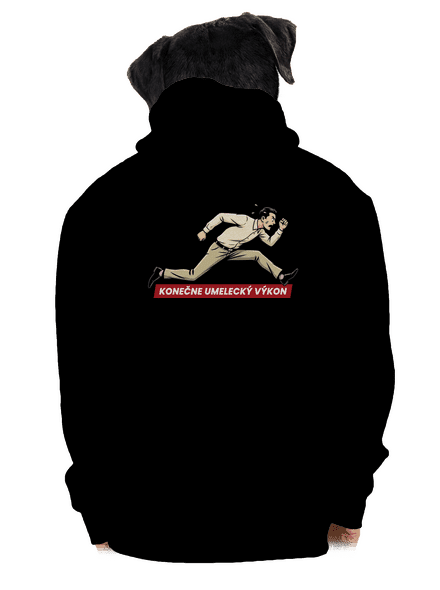 Umelecký výkon pánska mikina na zips Black