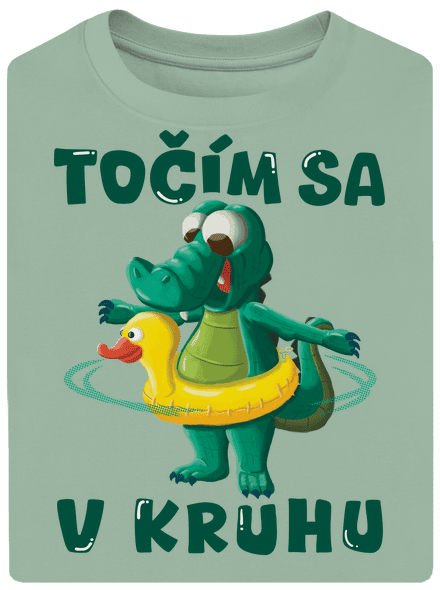 Točím sa v kruhu unisex tričko oversized Sage