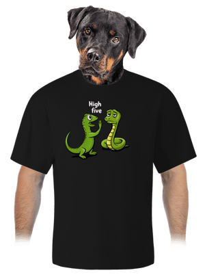 High Five unisex tričko oversized Black