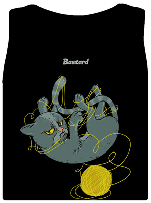 Nevrlý kocúr dámske tielko klasické Black