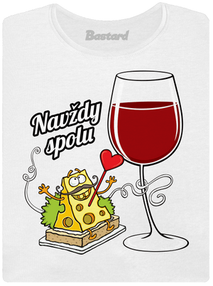 Navždy spolu dámske tričko s lemom White