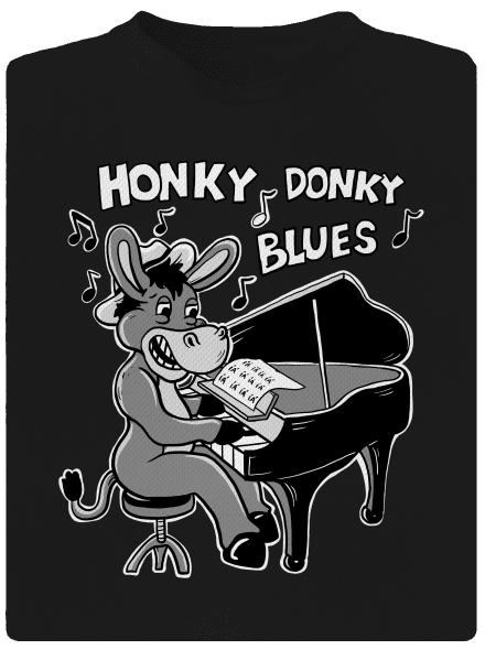 Honky donky blues pánske športové tričko Black
