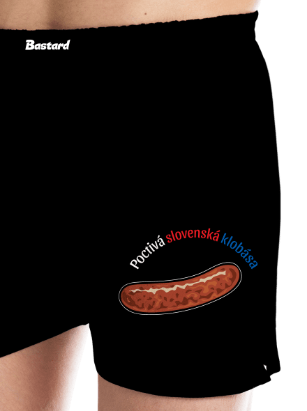Poctivá buchta a klobása pánske trenky Black