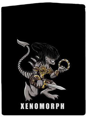 Xenomorph pánska mikina na zips Black