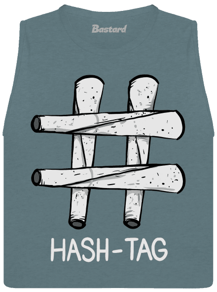 Hash tag dámske tielko voľné Heather Deep Teal