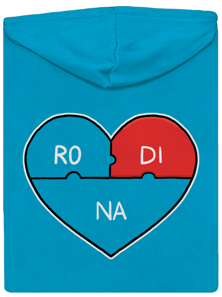 Rodinné puzzle dámska mikina na zips Blue Atol