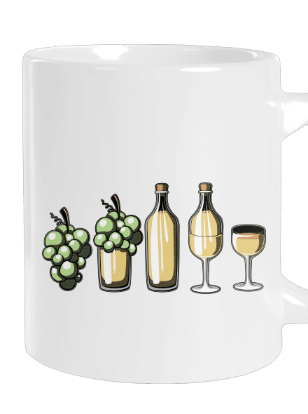 Evolúcia bieleho vína veľký hrnček White