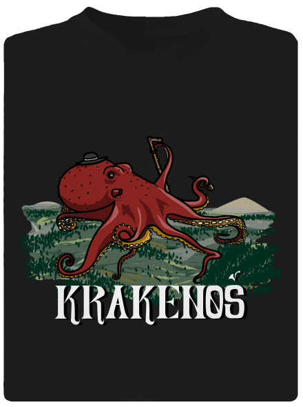 Krakenoš detské športové tričko Black