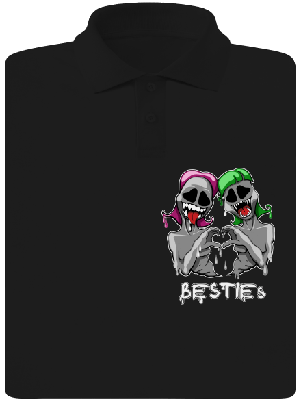 Besties pánska polokošeľa Black