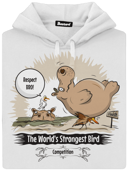 Strongest bird dámska mikina klokanka White