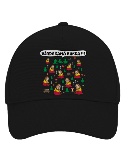 Všade samá babka šiltovka baseballka Black