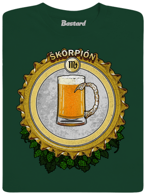 Pivný horoskop: Škorpión pánske dlhý rukáv Bottle Green
