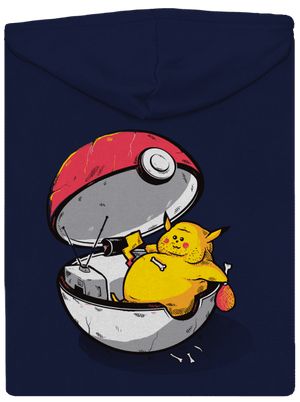 Koniec pokémona pánska mikina na zips Navy