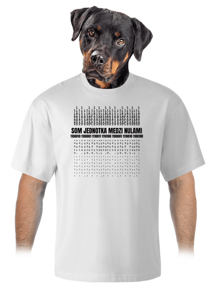 Jednotka medzi nulami unisex tričko oversized White