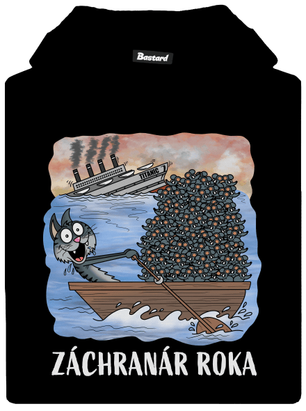 Záchranár roka detská mikina klokanka Black
