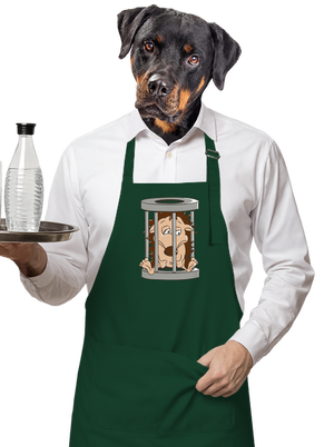 Jažeček v klietke zástera Bottle Green