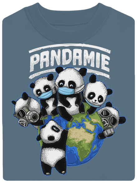 Pandamie unisex mikina bez kapucne Nordic Blue