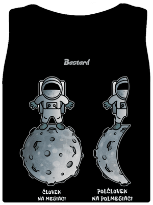 Polčlovek na polmesiaci dámske tielko klasické Black