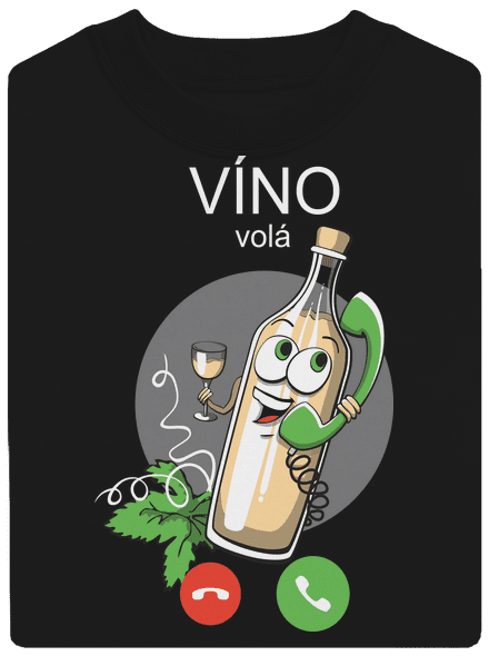 Biele víno volá unisex mikina bez kapucne Black