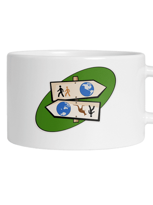 Diaľkový pochod hrnček makronka White