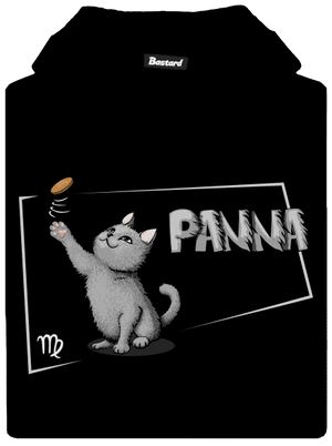 Mačací horoskop: Panna detská mikina klokanka Black