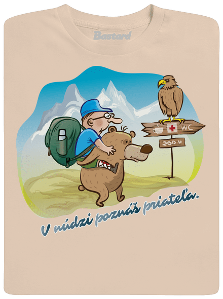 Priateľ v núdzi pánske tričko Sand