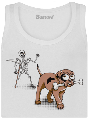 Kostlivec dámske tielko klasické White