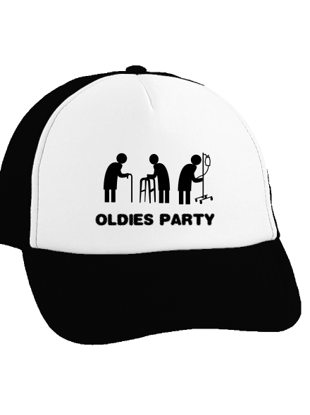 Oldies party šiltovka truckerka Black cap