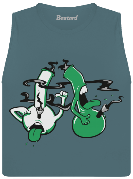 Bongo kašeľ dámske tielko voľné Heather Deep Teal