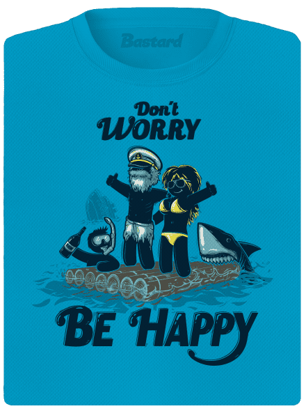 Don't worry dámske športové tričko Blue Atol