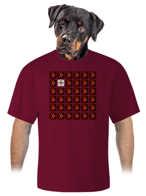 Pexeso unisex tričko oversized Garnet