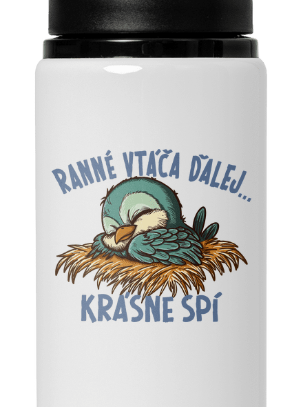 Ranné vtáča spí flaša na vodu White