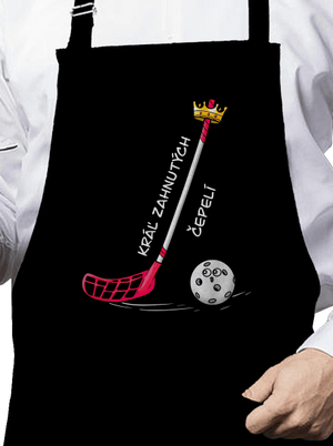 Kráľ zahnutých čepelí - florbal zástera Black