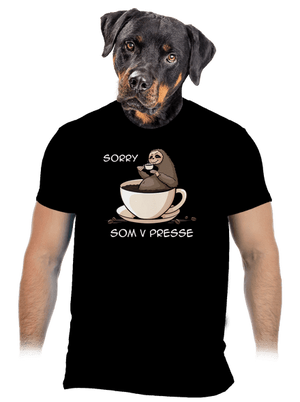 V presse pánske tričko Black