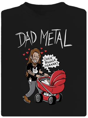 Dad metal pánske športové tričko Black