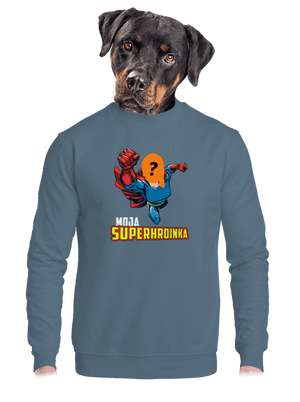 Moja superhrdinka unisex mikina bez kapucne Nordic Blue