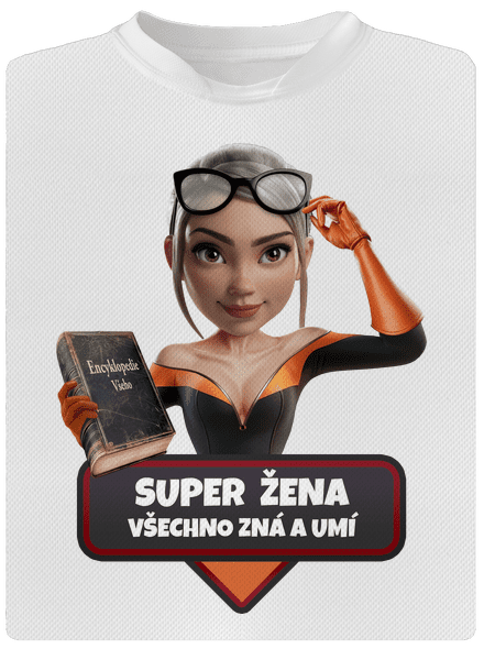 Super mama detské športové tričko White