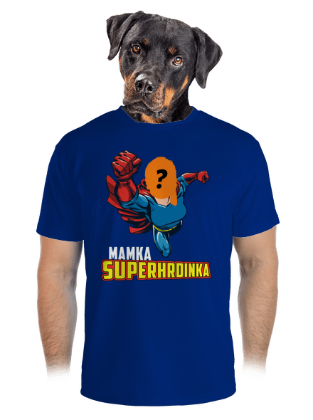 Mamka superhrdinka pánske športové tričko Royal Blue Mal