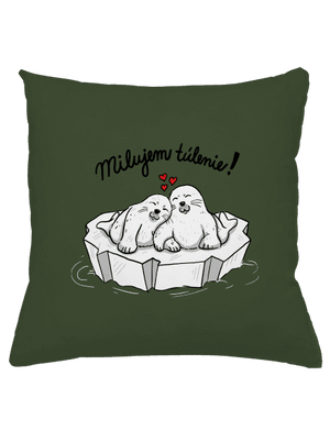 Milujem túlenie vankúš Olive Green