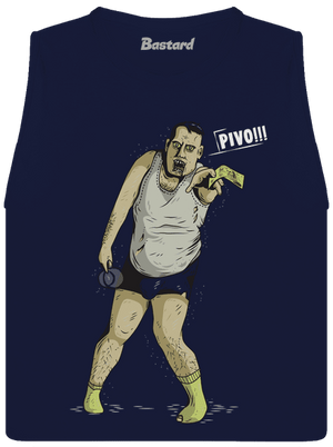 Beer zombie dámske tielko voľné Navy