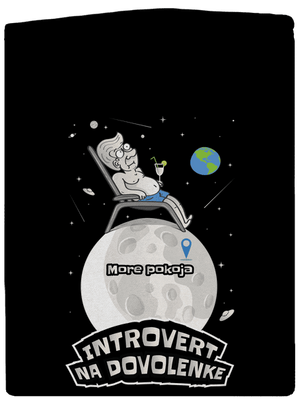 Introvert na dovolenke pánska mikina na zips Black