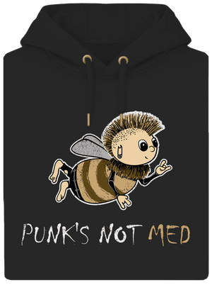 Punks Not Med unisex mikina premium Dark Black