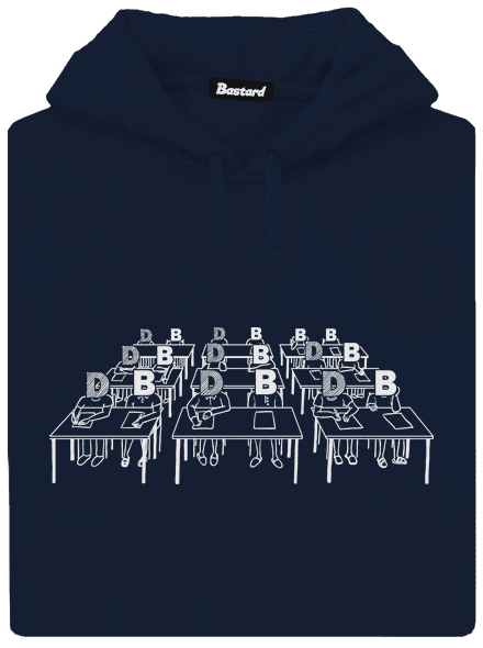 Cimrman: Debil, blbeček pánska mikina klokanka Navy