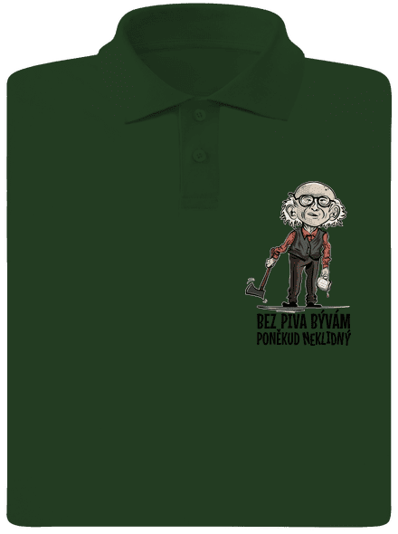 Neklidný bez piva pánska polokošeľa Bottle Green Mal